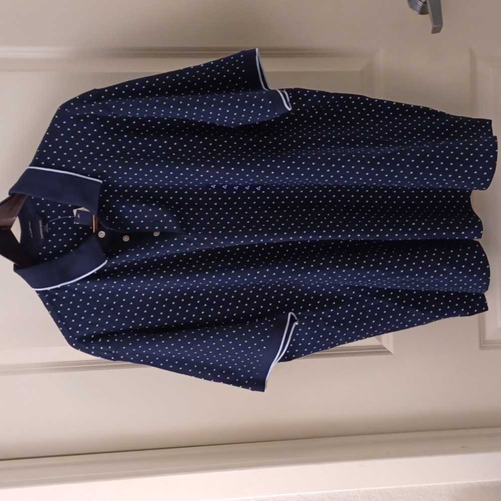 Lands End Navy Polo XXL Supima Cotton